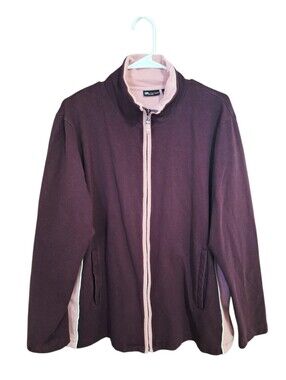 Women's Burgundy & Pink Plus Size Jacket~1XL